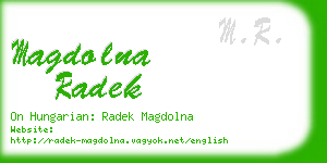 magdolna radek business card